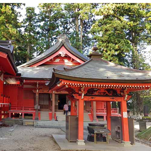 Dewa Sanzen Shrine at the top of Mt Haguro in Dewa Sanzan hukubo in northern Japan