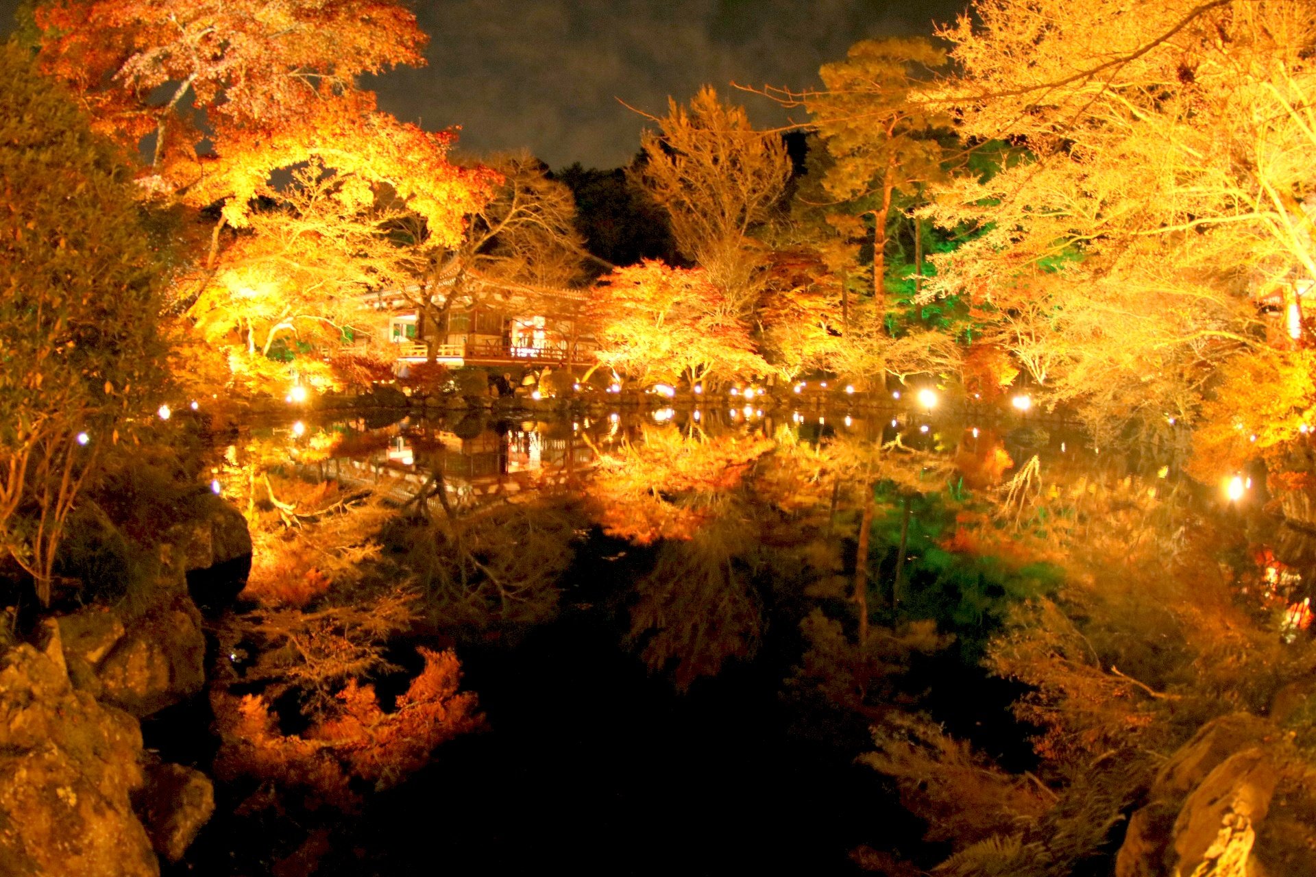 Japanese garden at entsu-in temple in Matsushima, Japan in autumn